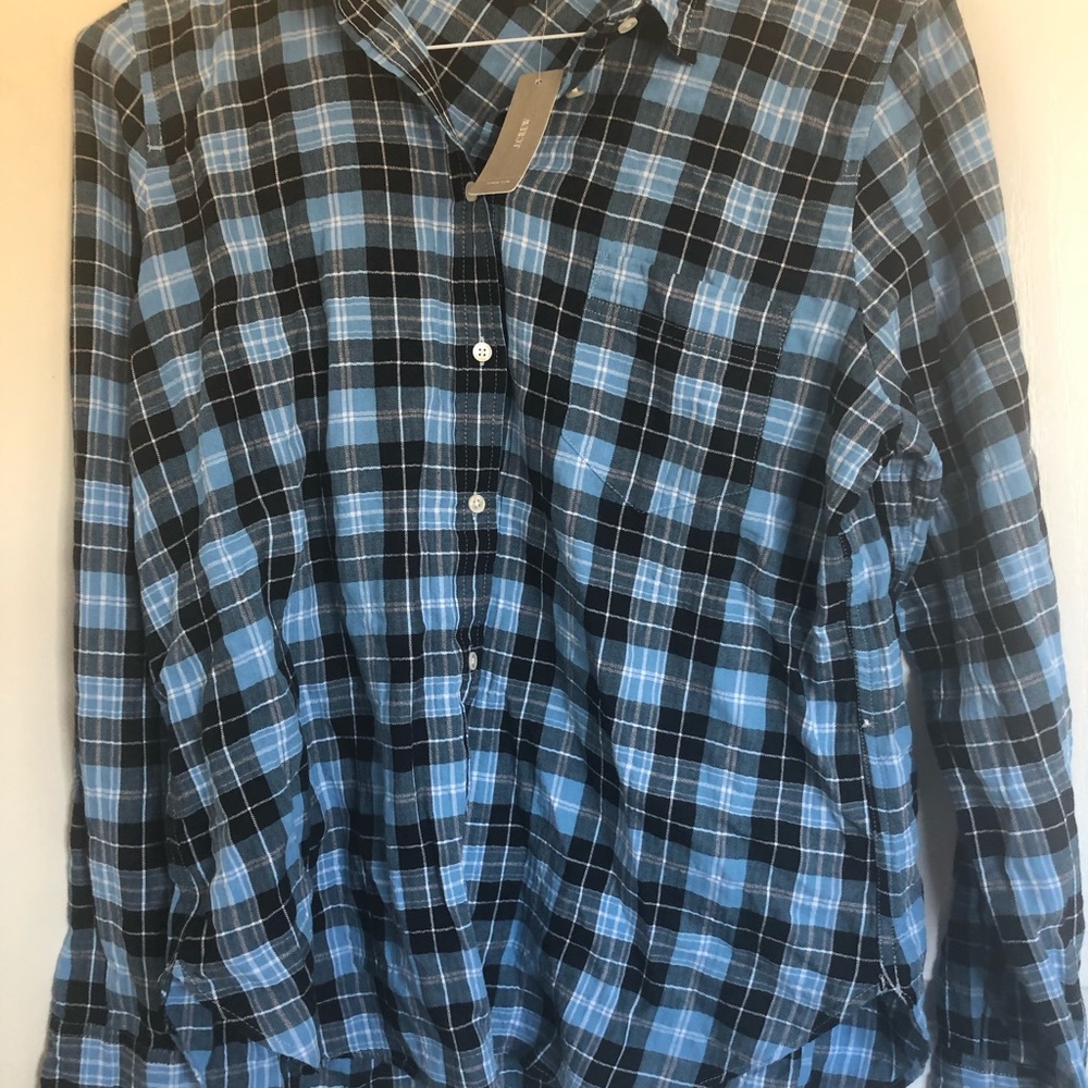 New j crew women’s flannel shirts